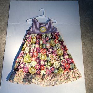 Girls Peace & Flowers Dress size 6X7